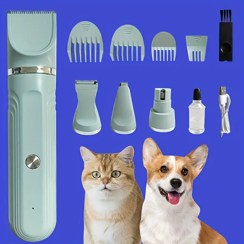 4-in-1 Rechargeable Pet Grooming Kit: